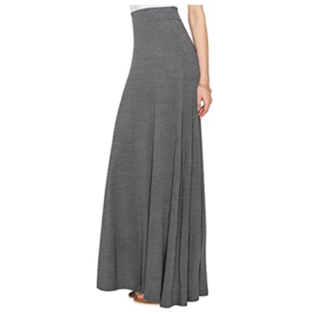 BCG Gray Fit and Flare Maxi Skirt Casual